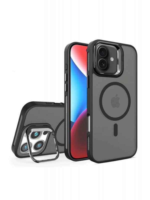 LRZ02 iPhone 16 Plus Flet Lens Magsafe Kapak - Siyah&hellip;