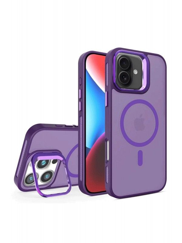 LRZ02 iPhone 16 Flet Lens Magsafe Kapak - Derin Mor&hellip;