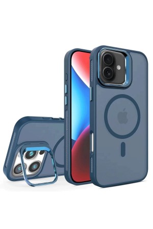 LRZ02 iPhone 16 Plus Flet Lens Magsafe Kapak - Lacivert&hellip;