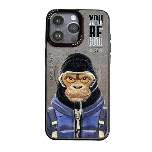 LRZ02 iPhone 14 Pro Fun Magsafe Kapak - Natural Grey