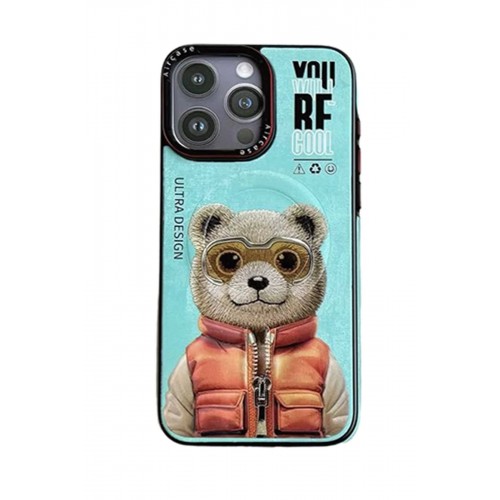 LRZ02 iPhone 14 Pro Max Fun Magsafe Kapak - Turkuaz