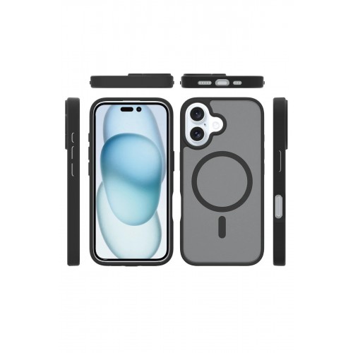 LRZ02 iPhone 16 Plus Jota Magsafe Kapak - Şeffaf