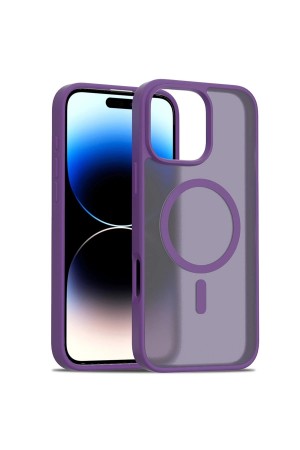 LRZ02 iPhone 16 Pro Max Jota Magsafe Kapak - Derin Mor&hellip;