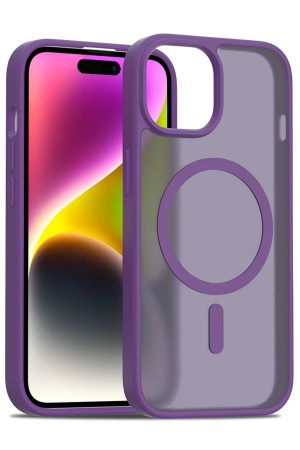 LRZ02 iPhone 15 Jota Magsafe Kapak - Derin Mor&hellip;