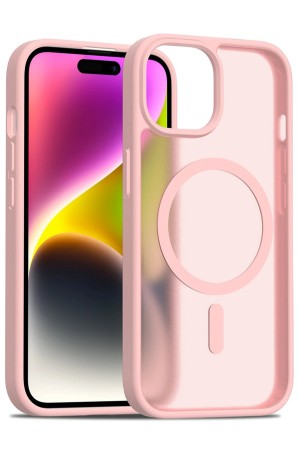 LRZ02 iPhone 15 Jota Magsafe Kapak - Pudra