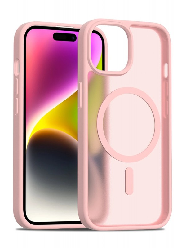 LRZ02 iPhone 15 Jota Magsafe Kapak - Pudra&hellip;
