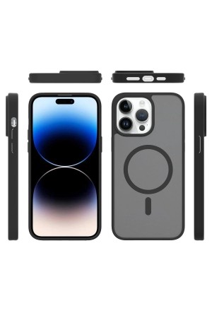 LRZ02 iPhone 15 Pro Jota Magsafe Kapak - Titan Gri