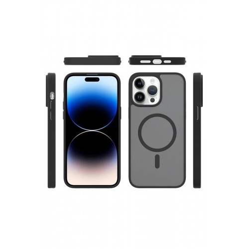 LRZ02 iPhone 15 Pro Jota Magsafe Kapak - Titan Gri