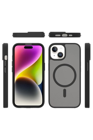 LRZ02 iPhone 15 Pro Jota Magsafe Kapak - Lila