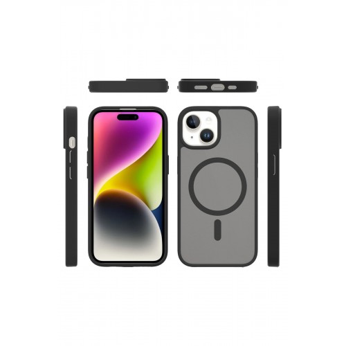 LRZ02 iPhone 15 Pro Jota Magsafe Kapak - Lila LRZ02 iPhone 15 Pro Jota Magsafe Kapak - Lila