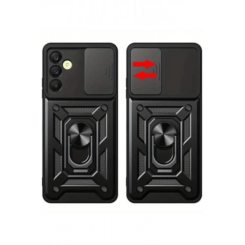 LRZ02 Samsung Galaxy S24 FE Pars Lens Yüzüklü Silikon - Kırmızı