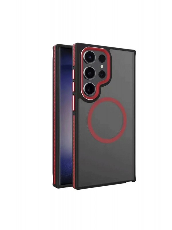 LRZ02 Samsung Galaxy S23 Ultra Winner Magsafe Kapak - Kırmızı&hellip;
