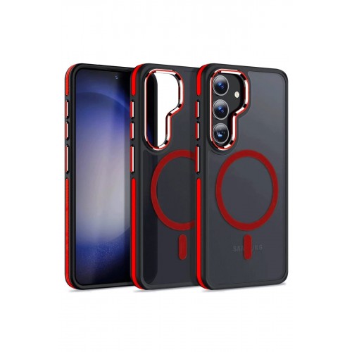 LRZ02 Samsung Galaxy S24 Winner Magsafe Kapak - Kırmızı