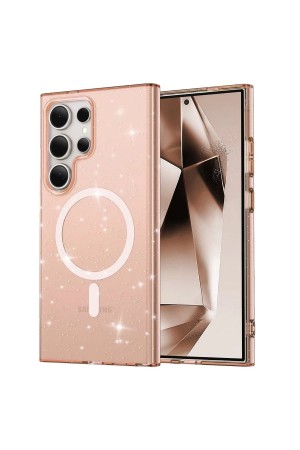 LRZ02 Samsung Galaxy S23 Ultra Kılıf Star Magsafe Kapak - Turuncu&hellip;