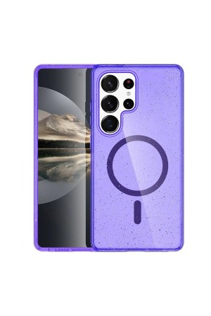 LRZ02 Samsung Galaxy S23 Ultra Kılıf Star Magsafe Kapak - Mor&hellip;
