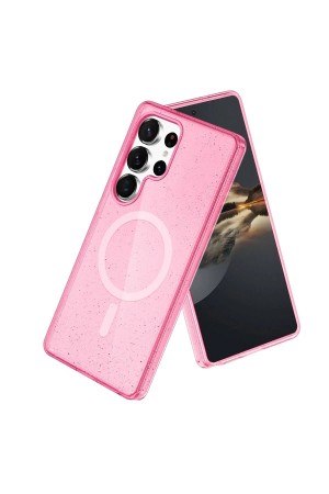 LRZ02 Samsung Galaxy S24 Ultra Kılıf Star Magsafe Kapak - Pembe&hellip;
