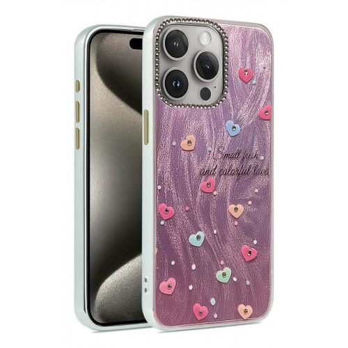 LRZ02 iPhone 14 Pro Kılıf Blade Aynalı Desenli Kapak - Desen 8