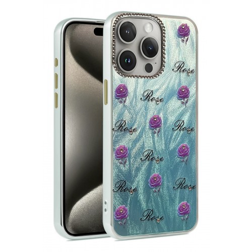 LRZ02 iPhone 14 Pro Kılıf Blade Aynalı Desenli Kapak - Desen 9