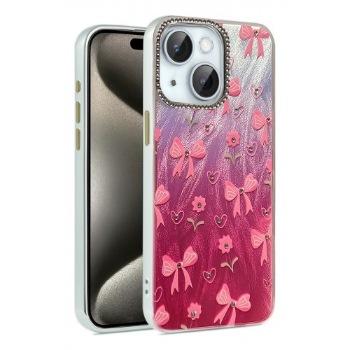 LRZ02 iPhone 15 Plus Kılıf Blade Aynalı Desenli Kapak - Desen 3