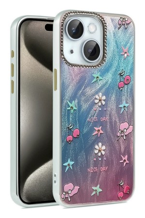 LRZ02 iPhone 15 Plus Kılıf Blade Aynalı Desenli Kapak - Desen 4&hellip;