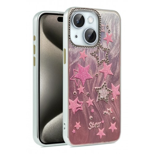 LRZ02 iPhone 15 Plus Kılıf Blade Aynalı Desenli Kapak - Desen 7