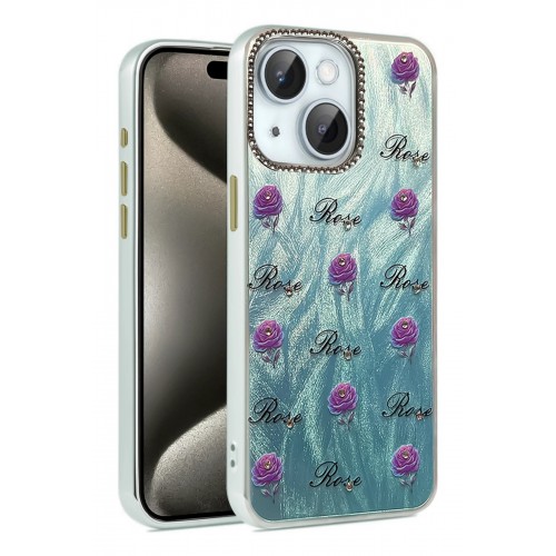 LRZ02 iPhone 15 Plus Kılıf Blade Aynalı Desenli Kapak - Desen 9