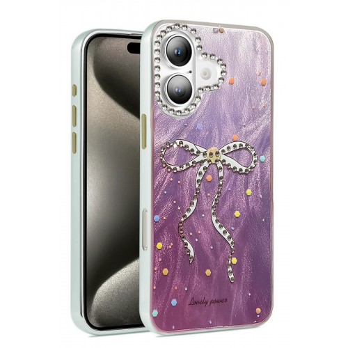 LRZ02 iPhone 16 Plus Kılıf Blade Aynalı Desenli Kapak - Desen 1