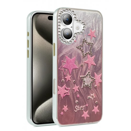 LRZ02 iPhone 16 Plus Kılıf Blade Aynalı Desenli Kapak - Desen 7