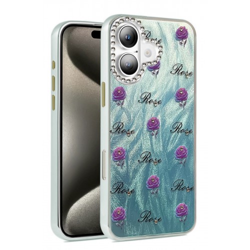 LRZ02 iPhone 16 Plus Kılıf Blade Aynalı Desenli Kapak - Desen 9