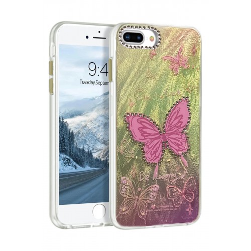 LRZ02 iPhone 7 Plus Kılıf Blade Aynalı Desenli Kapak - Desen 5