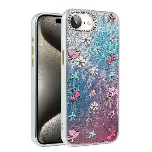 LRZ02 iPhone 16E Kılıf Blade Aynalı Desenli Kapak - Desen 4