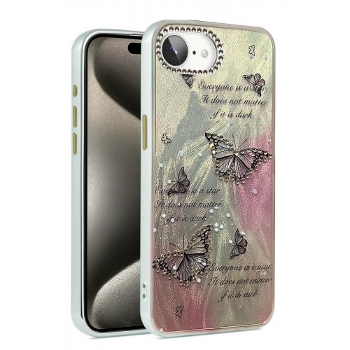 LRZ02 iPhone 16E Kılıf Blade Aynalı Desenli Kapak - Desen 6