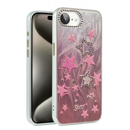 LRZ02 iPhone 16E Kılıf Blade Aynalı Desenli Kapak - Desen 7