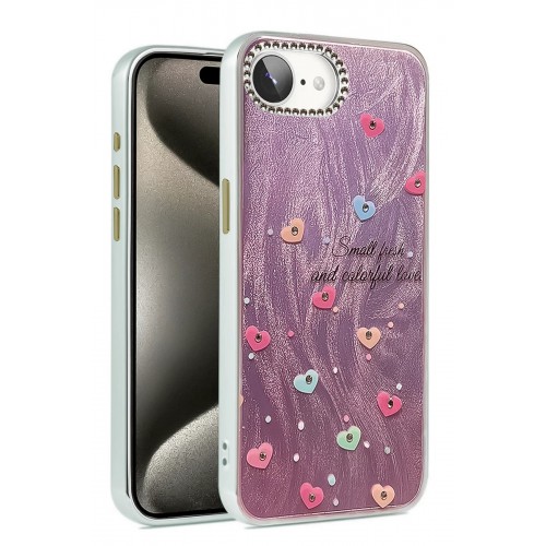 LRZ02 iPhone 16E Kılıf Blade Aynalı Desenli Kapak - Desen 8