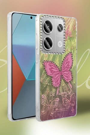 LRZ02 Xiaomi Redmi Note 13 Pro 4G Kılıf Blade Aynalı Desenli Kapak - De&hellip;