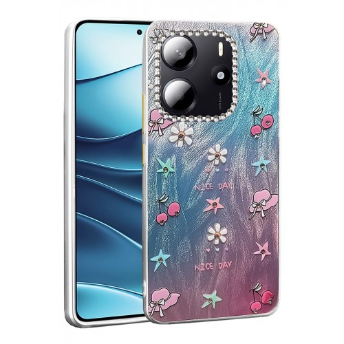 LRZ02 Xiaomi Redmi Note 14 4G Kılıf Blade Aynalı Desenli Kapak - Desen 4