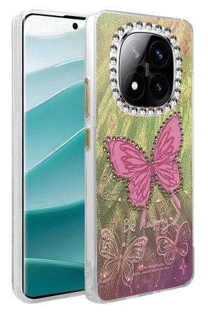 LRZ02 Xiaomi Redmi Note 14 Pro 4G Kılıf Blade Aynalı Desenli Kapak - De&hellip;