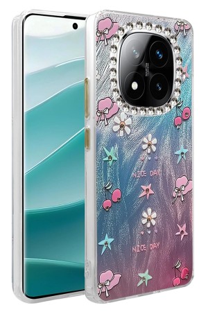 LRZ02 Xiaomi Redmi Note 14 Pro 5G Kılıf Blade Aynalı Desenli Kapak - De&hellip;