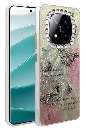 LRZ02 Xiaomi Redmi Note 14 Pro 5G Kılıf Blade Aynalı Desenli Kapak - De&hellip;