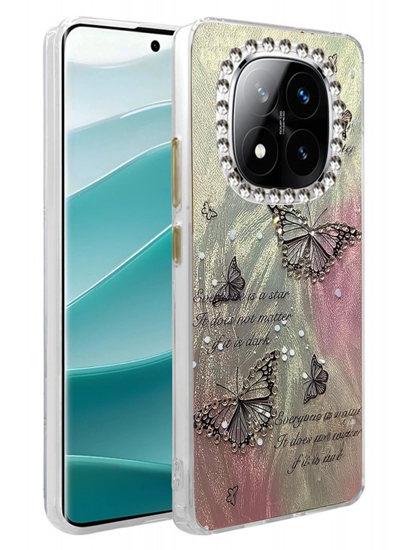 LRZ02 Xiaomi Redmi Note 14 Pro 5G Kılıf Blade Aynalı Desenli Kapak - De&hellip;