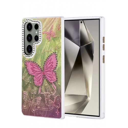 LRZ02 Samsung Galaxy S23 Ultra Kılıf Blade Aynalı Desenli Kapak - Desen 5