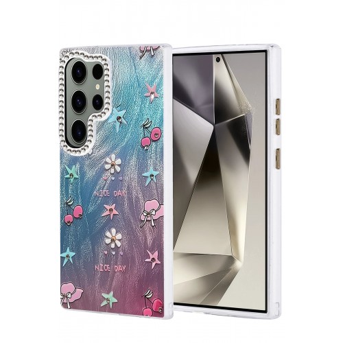 LRZ02 Samsung Galaxy S24 Ultra Kılıf Blade Aynalı Desenli Kapak - Desen 4