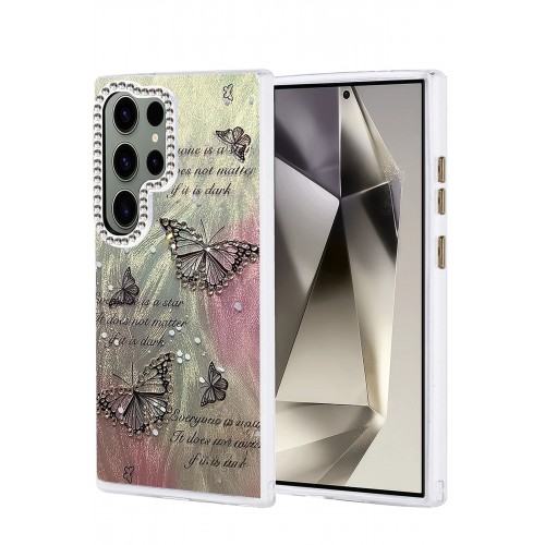 LRZ02 Samsung Galaxy S24 Ultra Kılıf Blade Aynalı Desenli Kapak - Desen 6