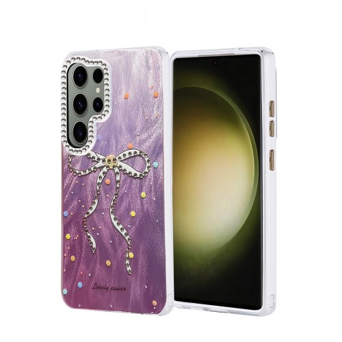 LRZ02 Samsung Galaxy S25 Ultra Kılıf Blade Aynalı Desenli Kapak - Desen 1