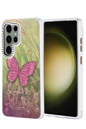 LRZ02 Samsung Galaxy S25 Ultra Kılıf Blade Aynalı Desenli Kapak - Desen&hellip;