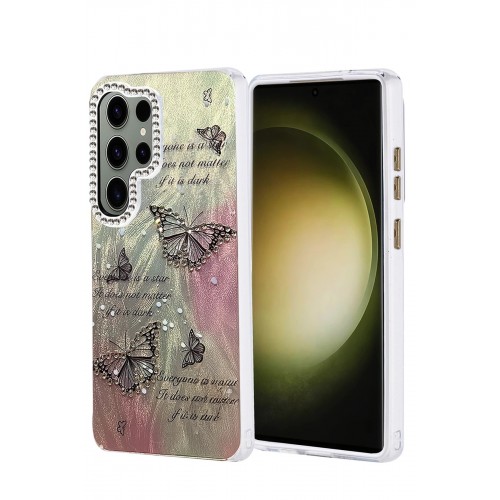 LRZ02 Samsung Galaxy S25 Ultra Kılıf Blade Aynalı Desenli Kapak - Desen 6