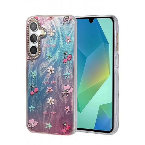 LRZ02 Samsung Galaxy A14 4G Kılıf Blade Aynalı Desenli Kapak - Desen 4