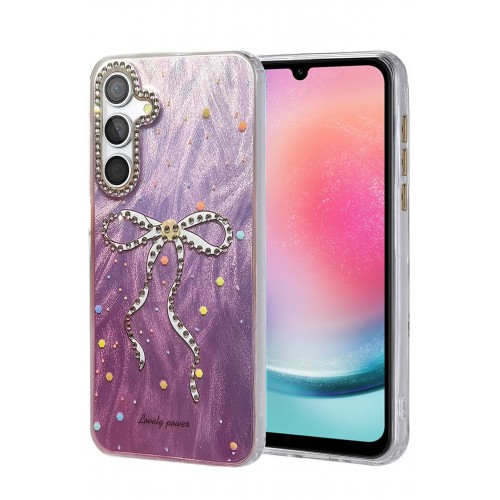 LRZ02 Samsung Galaxy A24 4G Kılıf Blade Aynalı Desenli Kapak - Desen 1