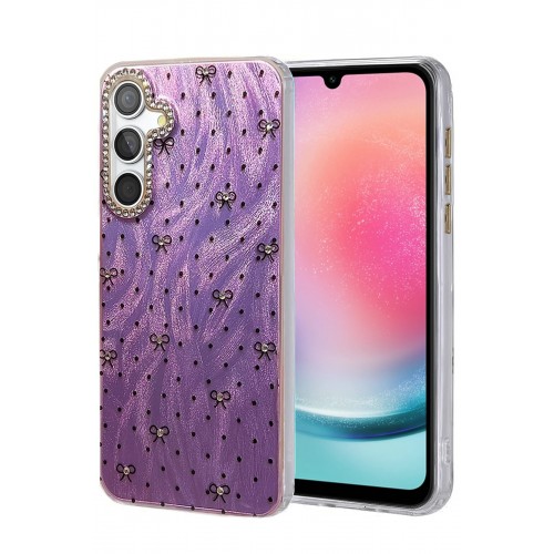 LRZ02 Samsung Galaxy A24 4G Kılıf Blade Aynalı Desenli Kapak - Desen 2