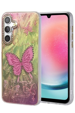 LRZ02 Samsung Galaxy A24 4G Kılıf Blade Aynalı Desenli Kapak - Desen 5&hellip;